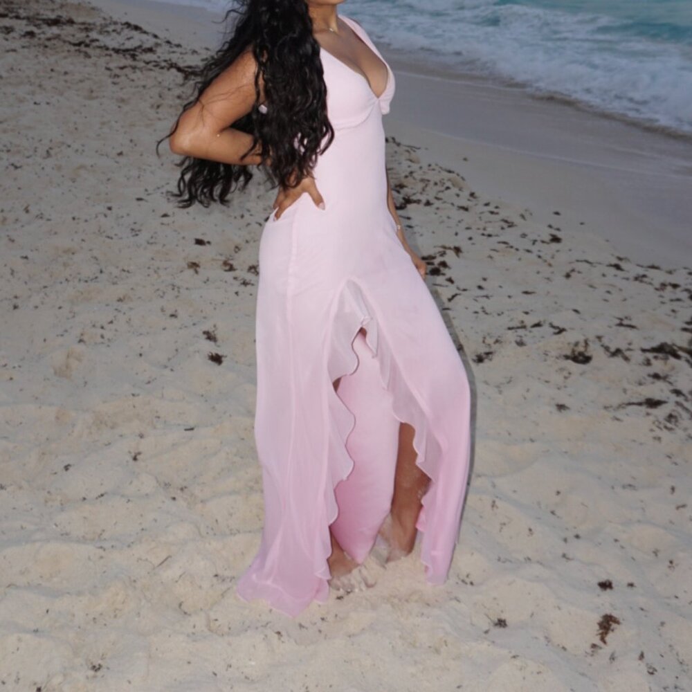 White Fox Boutique Pink Maxi Dress